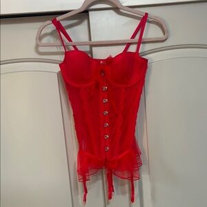 Victoria’s Secret Red Lace Corset Top